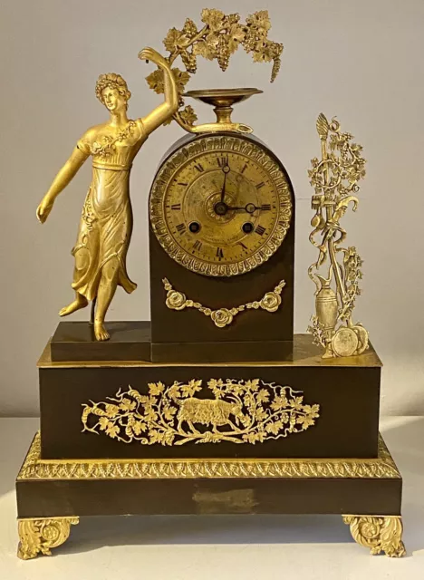 19th Century Charles X  French Ormolu Striking Mantel Clock