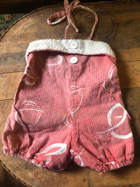 Vintage Antique 1930’s Cotton Baby Romper. Adorable