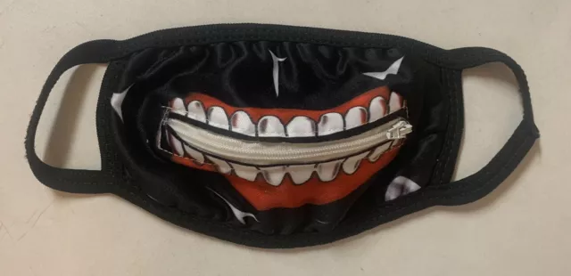 Tokyo Ghoul Kaneki Ken Cotton Mask w/Mouth Zipper for Halloween Anime Cosplay