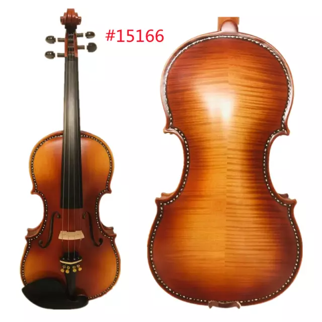 Strad style Song brand Maestro Inlay shell 4/4,Flames maple back #15166