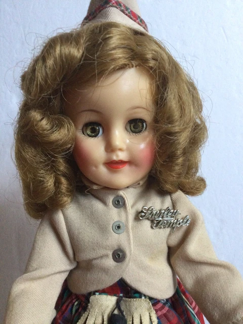 Vintage Ideal Shirley Temple 15” Doll Wee Willie Winkie Tagged Dress W/Pin 1950s 3