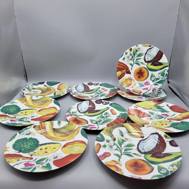 6 ROCHARD LIMOGES France Dessert/Snack Plates Set Fruit
