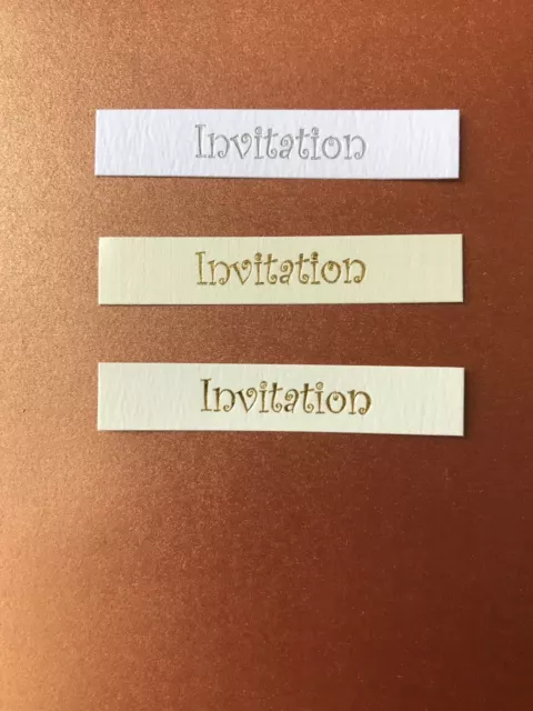 Invitation straight banners/card toppers, make your own Wedding Invitations pk10