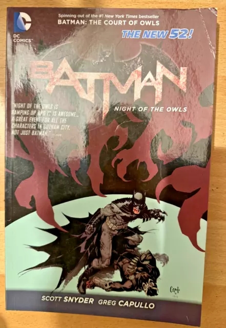 Batman Night of the Owls Paperback TPB Graphic Novel Scott Snyder Greg Capullo