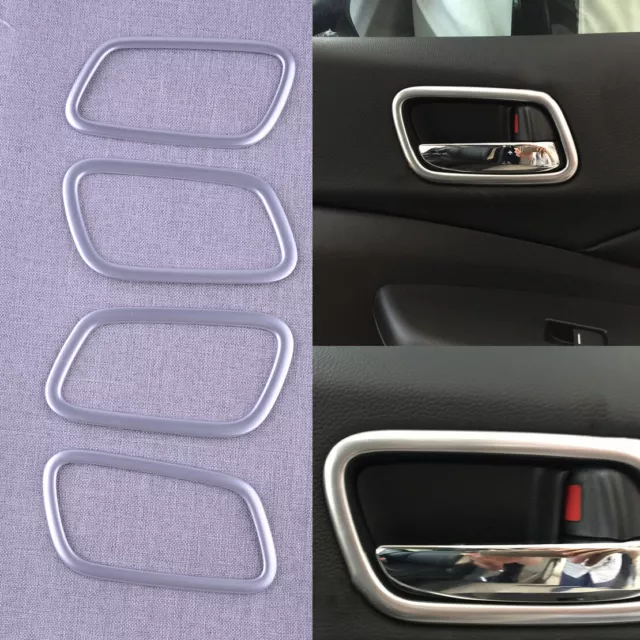 4 piezas manijas puerta Interior coche tapa taza tazón para Honda CRV 2012-2016