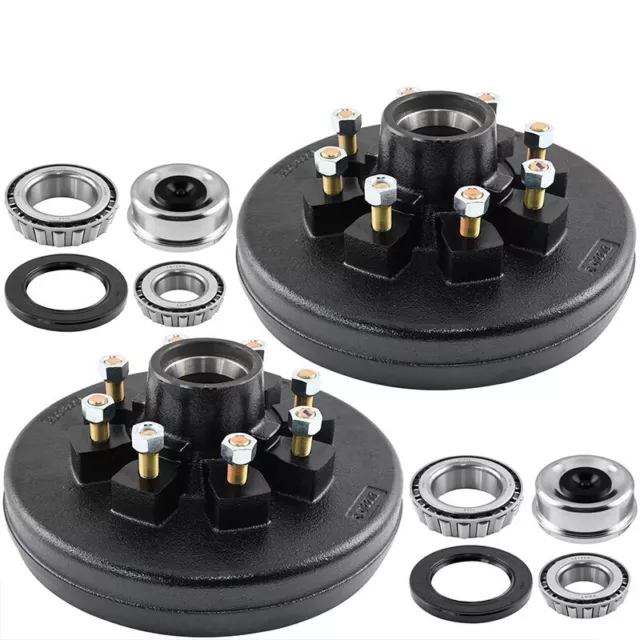 Trailer 8 on 6.5 8x6.5 Hub Drum Kit For 7000Lbs axle with rubber plug Set IN D28