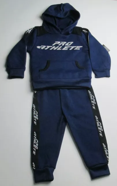 New Infant Baby Boys 12 Month Pro Athlete Blue 2 Piece Outfit Hooded Shirt Pants