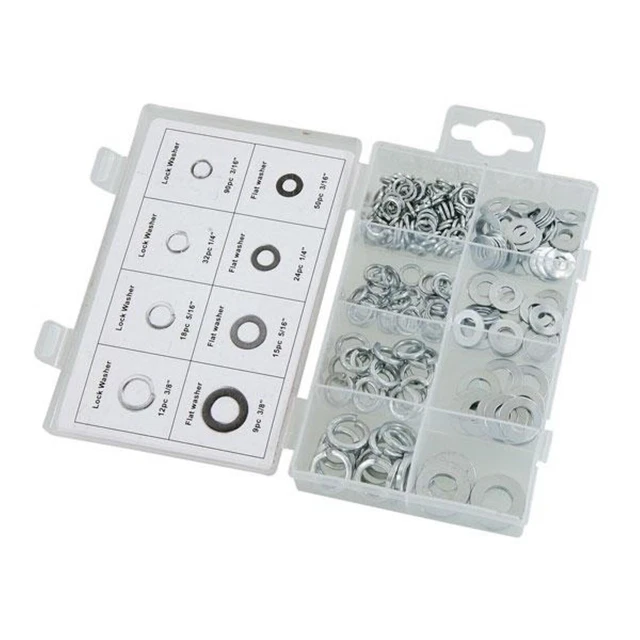 250 Pièce Assortiment de Rondelles - Plat Et Serrure Laveurs