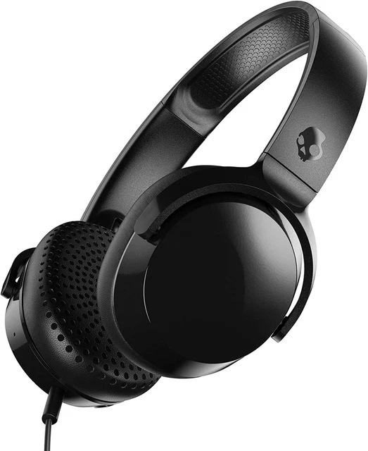 SKULLCANDY RIFF WIRED Headphones S5PXYL003 BLACK Seller Refurbished