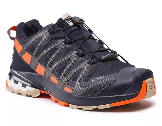 Salomon XA Pro 3D V8 GTX, Gore-Tex Herren Trail Laufschuhe, Wanderschuhe, Blau
