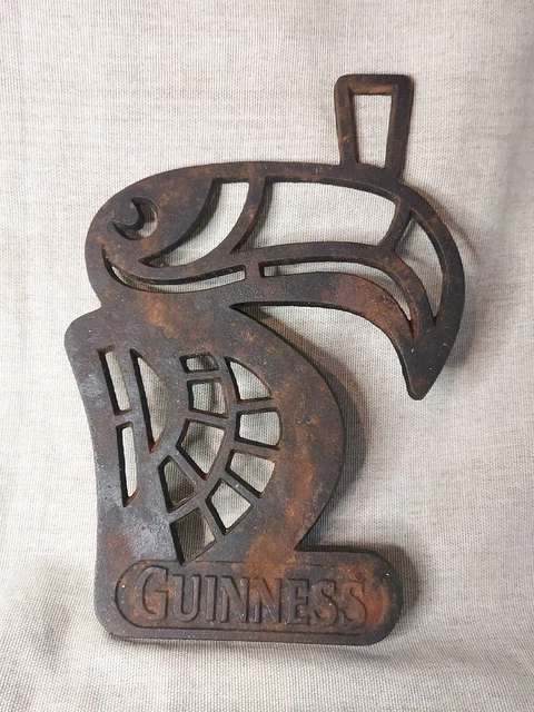 Vintage Guinness Toucan Cast Iron Trivet