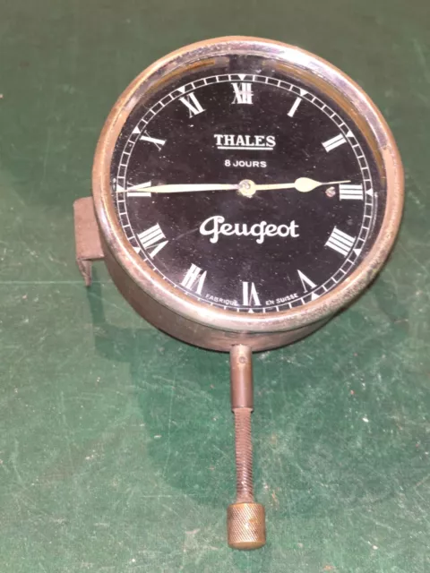 Ancienne Montre De Voiture Automobile Peugeot Thales 8 Jours Suisse Car Clock