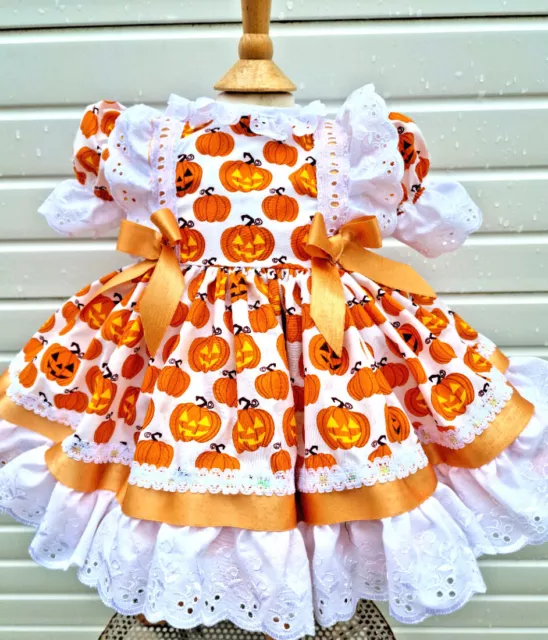 DREAM 0-8 years BABY GIRLS halloween pumpkins traditional romany twirly dress