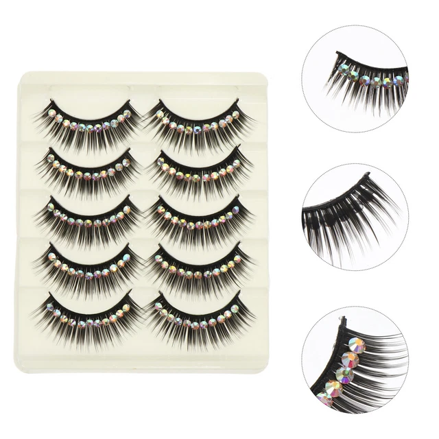 Kit de extensión de pestañas de exageración de 5 pares natural esponjoso Miss
