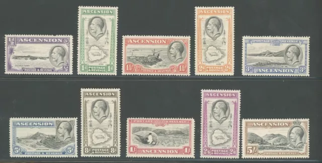 1934 Ascension, Stanley Gibbons #21-30 - MLH*