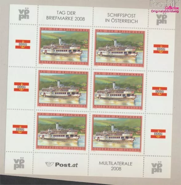 Briefmarken Österreich 2008 Mi 2767Klb Kleinbogen  postfrisch Schiffe, Boo (9860