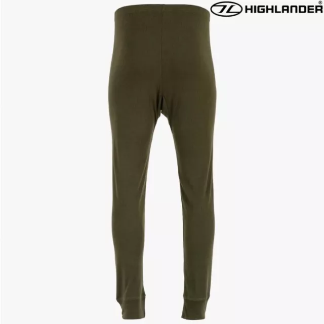 Highlander Thermo Lange Johns Leggings Herren S-2Xl Armee Kadett Grün Wandercamp 3