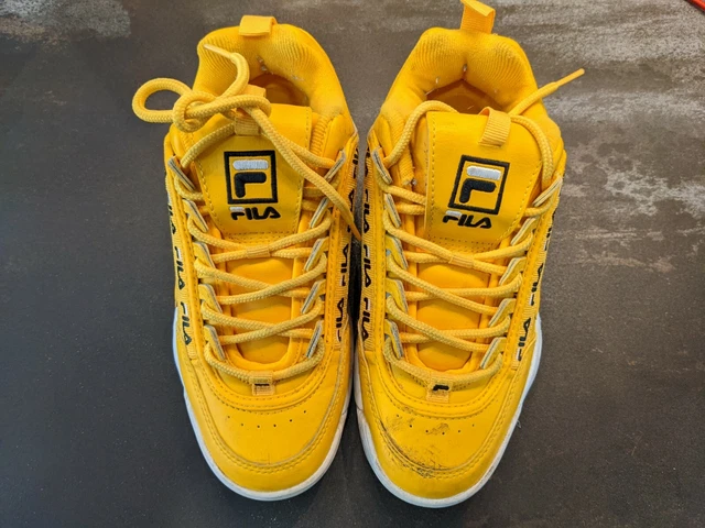 Fila trainers yellow sales