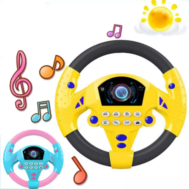 Child Steering Wheel w/ Sound Kids Baby Driving Pretend Play Toy Car Controller