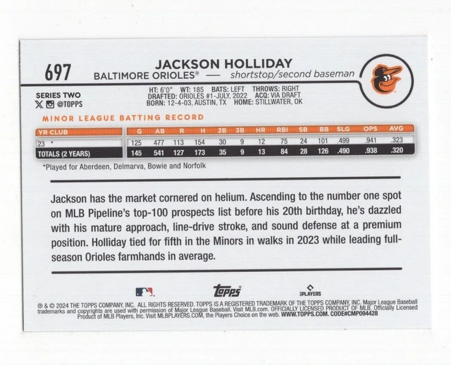 2024 TOPPS SERIES 2 Variation Impression Courte Batting Rc Jackson