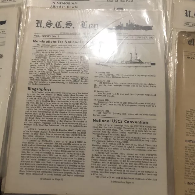 Universal Ship Cancellation Society Log 1966-1973