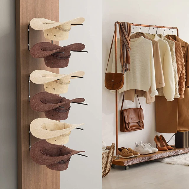 Hat Shape Rack COWBOY HAT RACK Iron U-Shaped Holder Cap Wall Dispay Hat Hangers (1pc ...
