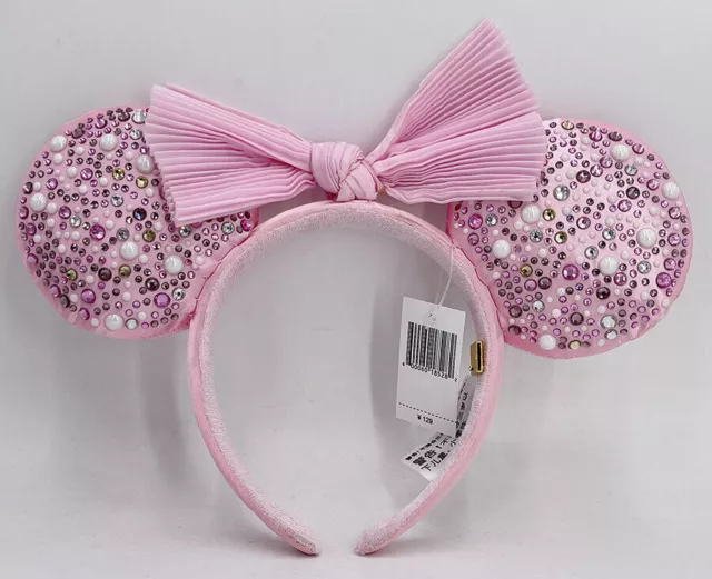 US BaubleBar Disney Parks Headband 2021 Minnie Ears Millennial Pink Bow