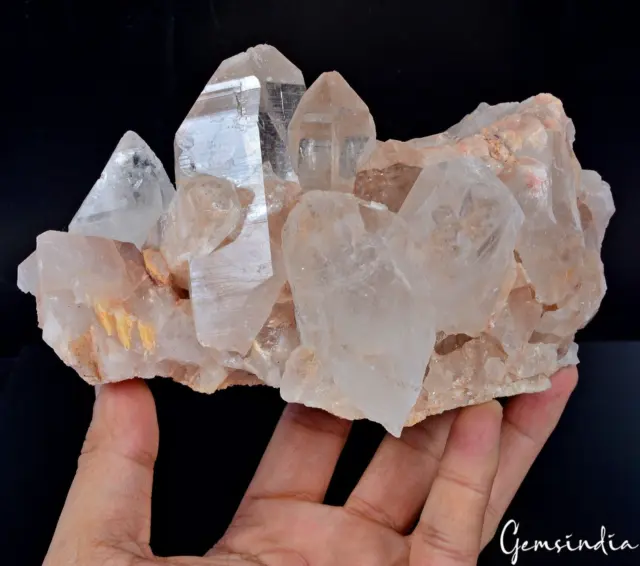 1.5 Kilo Pink Himalaya Quarz Natürlich Geode Cluster Crystal Heilung Mineral Gem