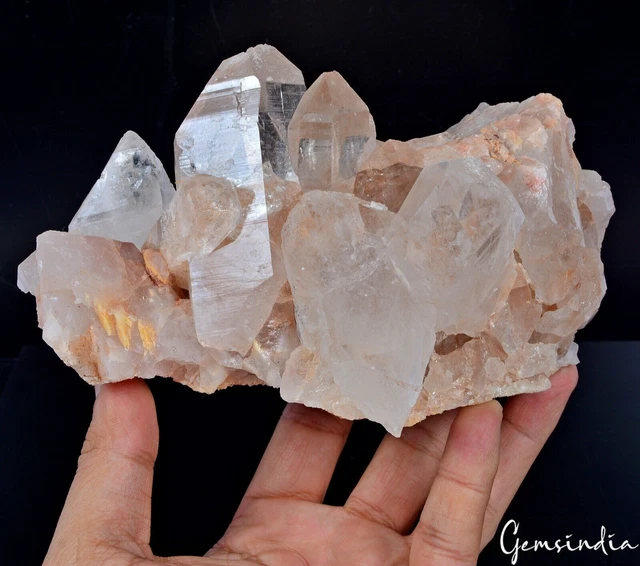 1.5 Kilo Pink Himalaya Quarz Natürlich Geode Cluster Crystal Heilung Mineral Gem