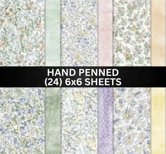STAMPIN UP HAND PENNED Designer Series Paper DSP Flowers Floral - (24 ...