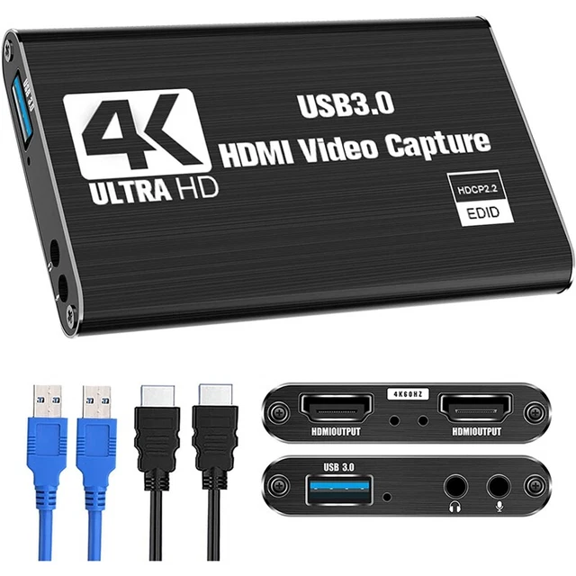 Scheda Di Acquisizione Video USB 2.0 HDMI | Live Streaming E Registrazione 1080p@30Hz | Adatta Per OBS, VLC, Amcap | Alimentazione DC5V