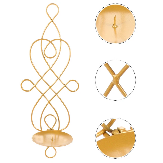 Wall Candle Sconces Iron Candle Holder Lantern Decor Wall Hanging