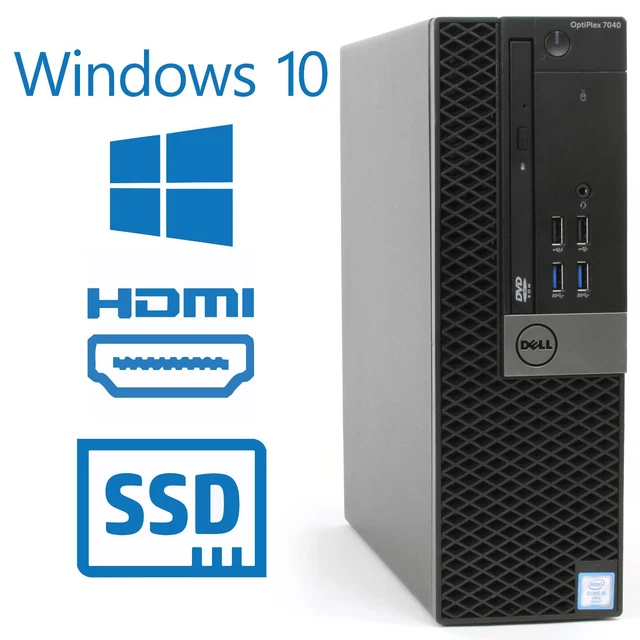 PC Avec Écran Dell Optiplex 7040 SFF I3 Gen 6 19 8Go RAM 240Go SSD Sans Os