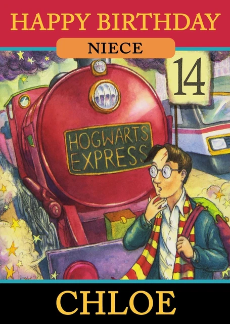 HARRY POTTER PERSONALISED Birthday Card NAME AGE RELATION Philosopher’s