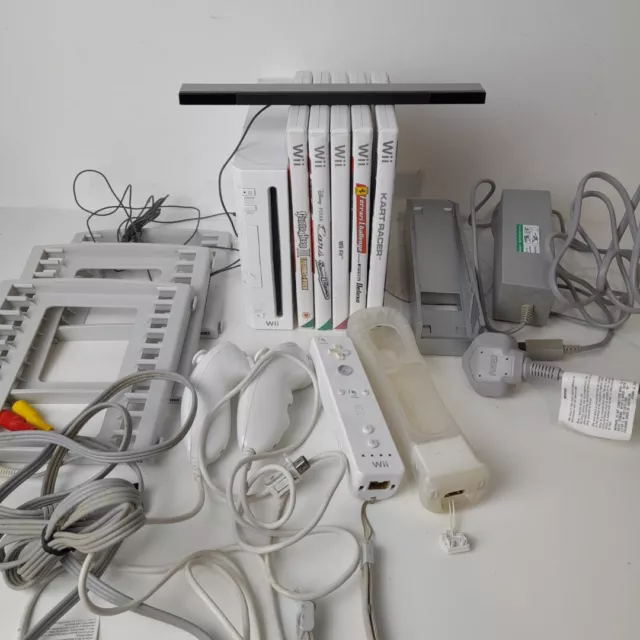 Wii Console White Accessories Games Cars Fit Ferrari Challenge Kart Racer -WRDC