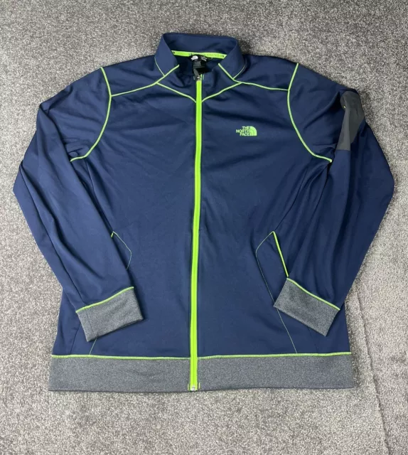 The North Face Ampere Jacket Mens Blue Large Full Zip Tracksuit Running Top