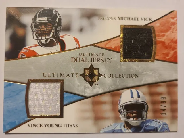 Vince Young & Michael Vick Jersey Football Card –