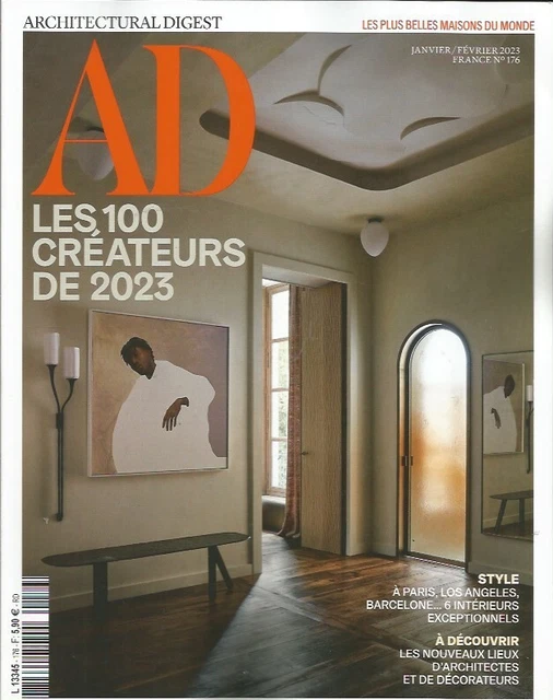 AD ARCHITECTURAL DIGEST N°176, JanFev 2023. Les 100 Créateurs De 2023