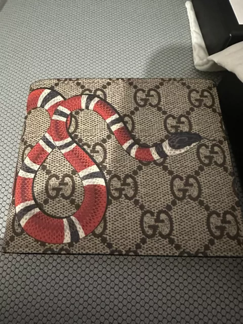 GUCCI KINGSNAKE PRINT GG Supreme Wallet 260.00 PicClick UK