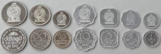 Sri Lanka KMS Kursmünzensatz 1978-1996 unz.