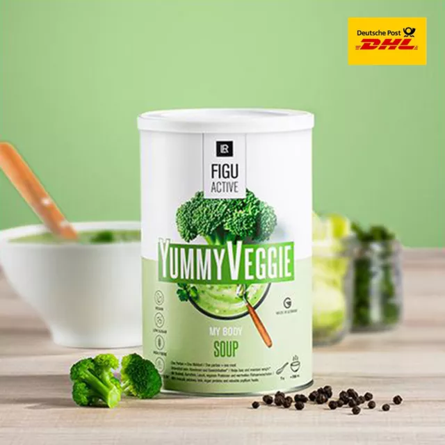 LR FIGUACTIVE Yummy Veggie Soup 488g nuovo + IMBALLO ORIGINALE