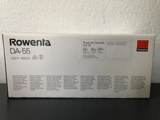Rowenta Dress Fit DA 55 Reisedampf-Glätter mit Fusselbürste Reiseset NEU/OVP 3