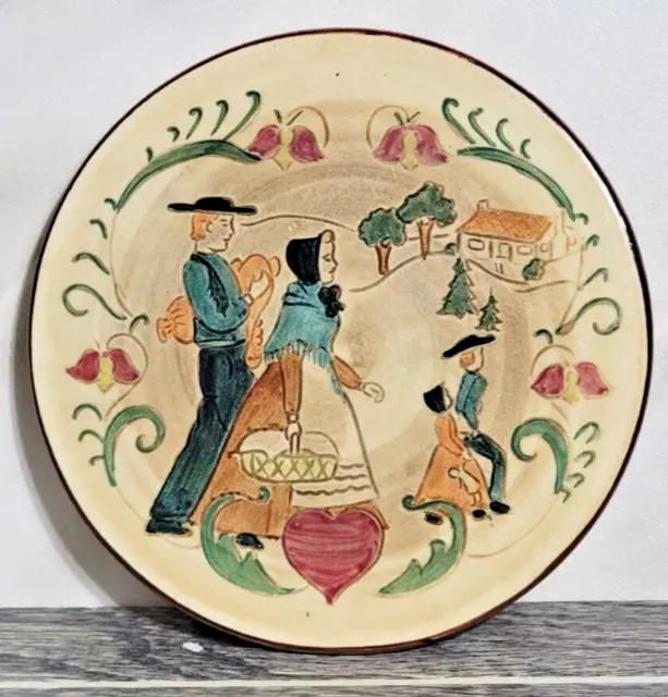 Vintage Pennsbury Pottery Amish  #1049 Folk Wall  Decorative