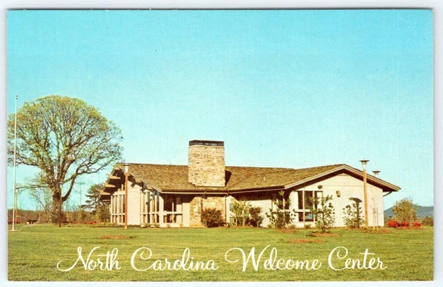NORTH CAROLINA WELCOME CENTER 1960's - 1970's VINTAGE CHROME POSTCARD