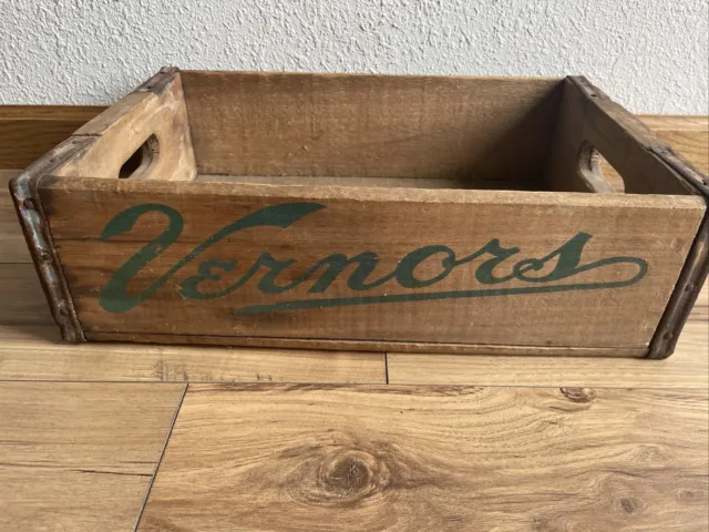 Vintage Vernors Ginger Ale wood crate