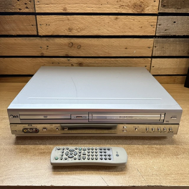 LG DV1000 DVD VHS VCR Video Cassette Recorder Combi Silver Working