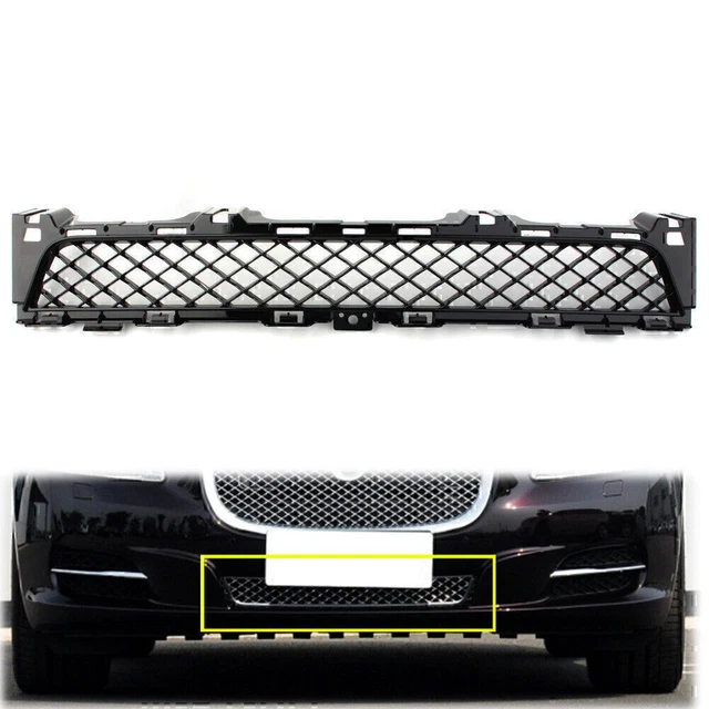 BLACK FRONT BUMPER Lower Center Grille Mesh Grill For Jaguar XJ 2010