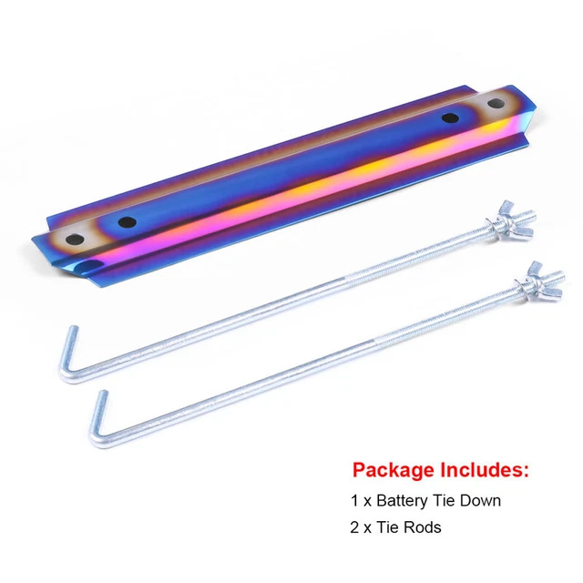 Car Battery Tray Aluminum Alloy Battery Storage Holder Down Clamp Bracket Parts