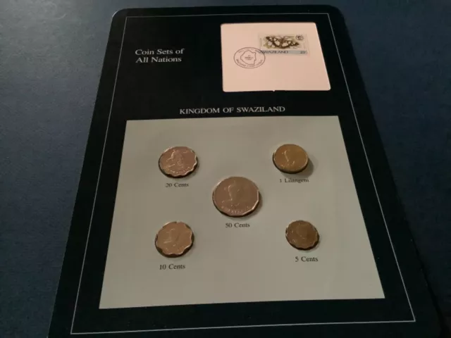 Swaziland  - Franklin Mint Coin Sets of All Nations - 5 Coin Type  Set 1979-86