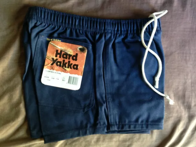 Hard Yakka Shorts D'string Size 77R 32" Dark Blue New